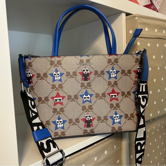 KARL LAGERFELD PARIS Small Maybelle Printed bag. 100% authentic. - Picture 1 of 16